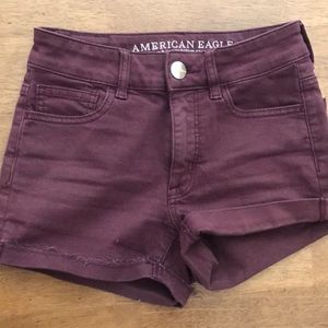 American Eagle Outfitter High-Rise Marrón Shorts